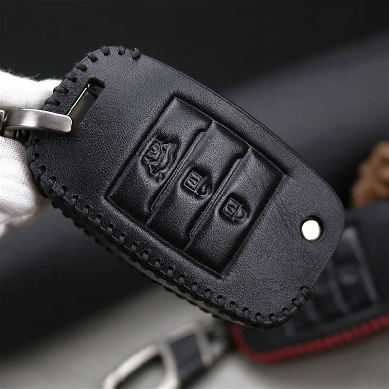 Чехол для ключей из натуральной кожи Kia Rio K2 3 4 Ceed Sportage Soul Sorento Cerato Spectra Carens Optima K5