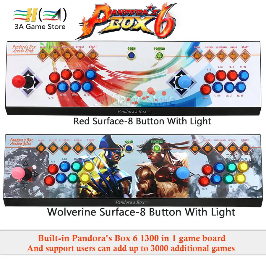 3а игровая компания оригинальная Pandora's Box 6 1300 в 1 8 кнопочная аркадная консоль usb джойстик управления аркадная видеоигра контроллер