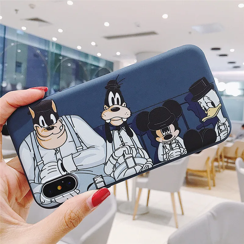 Mouplayca для iphone 6 6s 7 8 plus X Xs Max XR чехлы телефонов милый мультяшный Гуфи собака рельеф