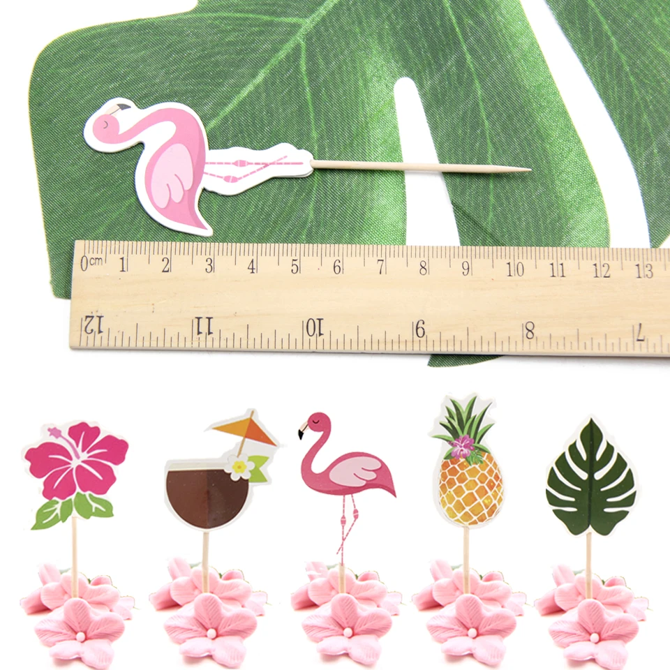 24 шт Фламинго партия торт Топпер Свадьба &amp День рождения украшения кекс сделай