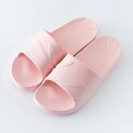 pink leaf Женские домашние тапочки; мягкие домашние шлепанцы EVA для влюбленных; коллекция года; Летняя обувь на плоской подошве; женские домашние Тапочки для ванной; тапочки без застежки; SH051403 - Цвет: pink leaf