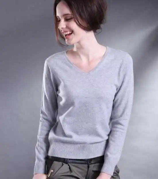 Женский кашемировый свитер вязаный пуловер в Европейском стиле 11 цветов