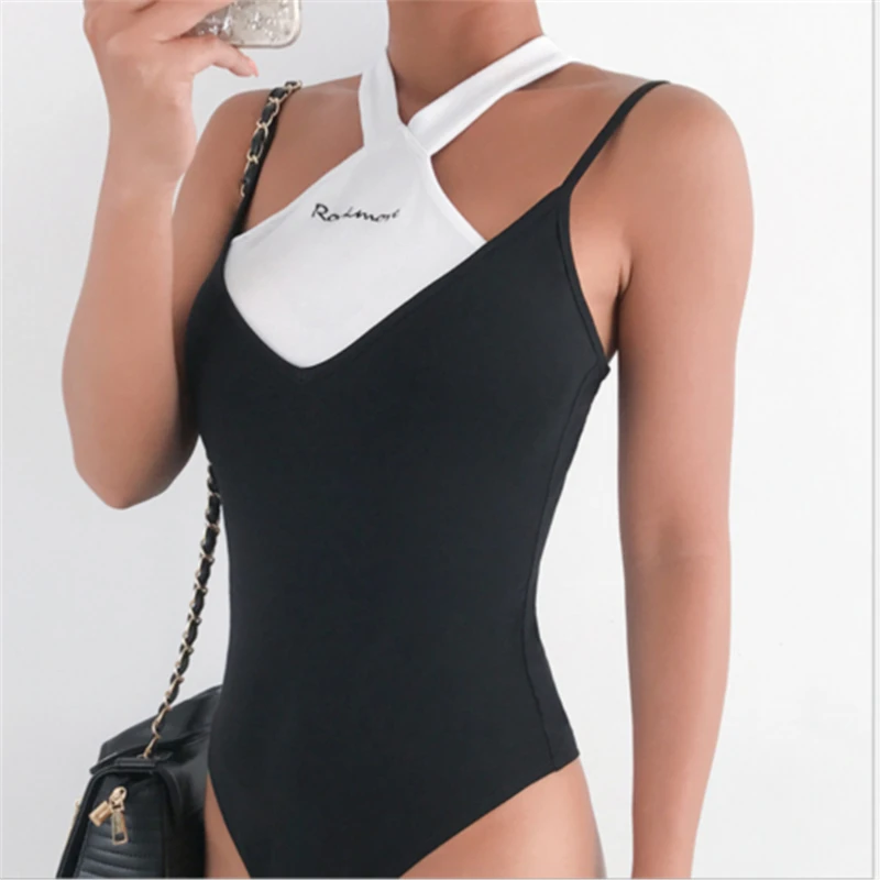 

Womens Sleeveless Bodysuit Leotard Bodycon Bandage Jumpsuit Romper TopsBlouse