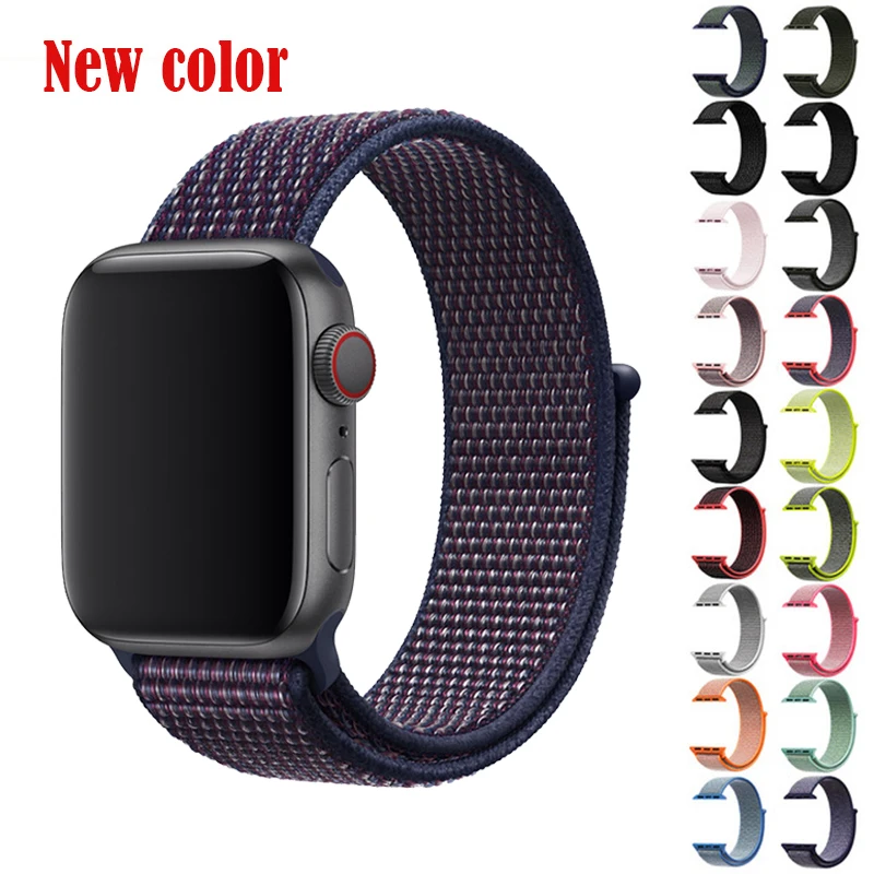 Спортивный плетеный нейлоновый ремешок BUMVOR для наручных часов из ткани iwatch 4/3/2/1