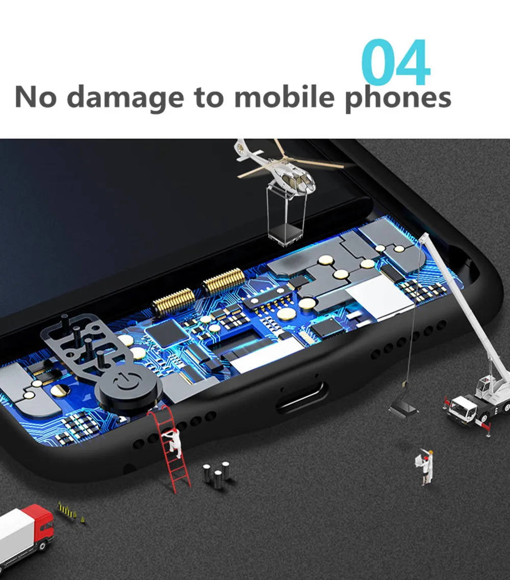 Чехол для зарядного устройства Thravel shark для IPhone X, чехол для аккумулятора, зарядное устройство, ультра тонкий внешний чехол