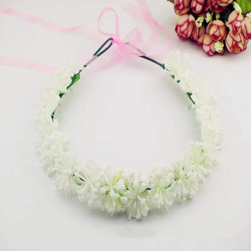Детская повязка на голову для девочек гирлянда цветочный венок головной убор