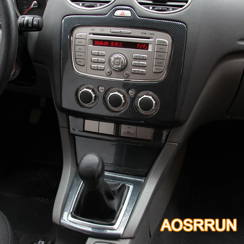Консоль AOSRRUN из углеродного волокна для Ford focus 2 MK2.5 2009 2011 автомобильные аксессуары