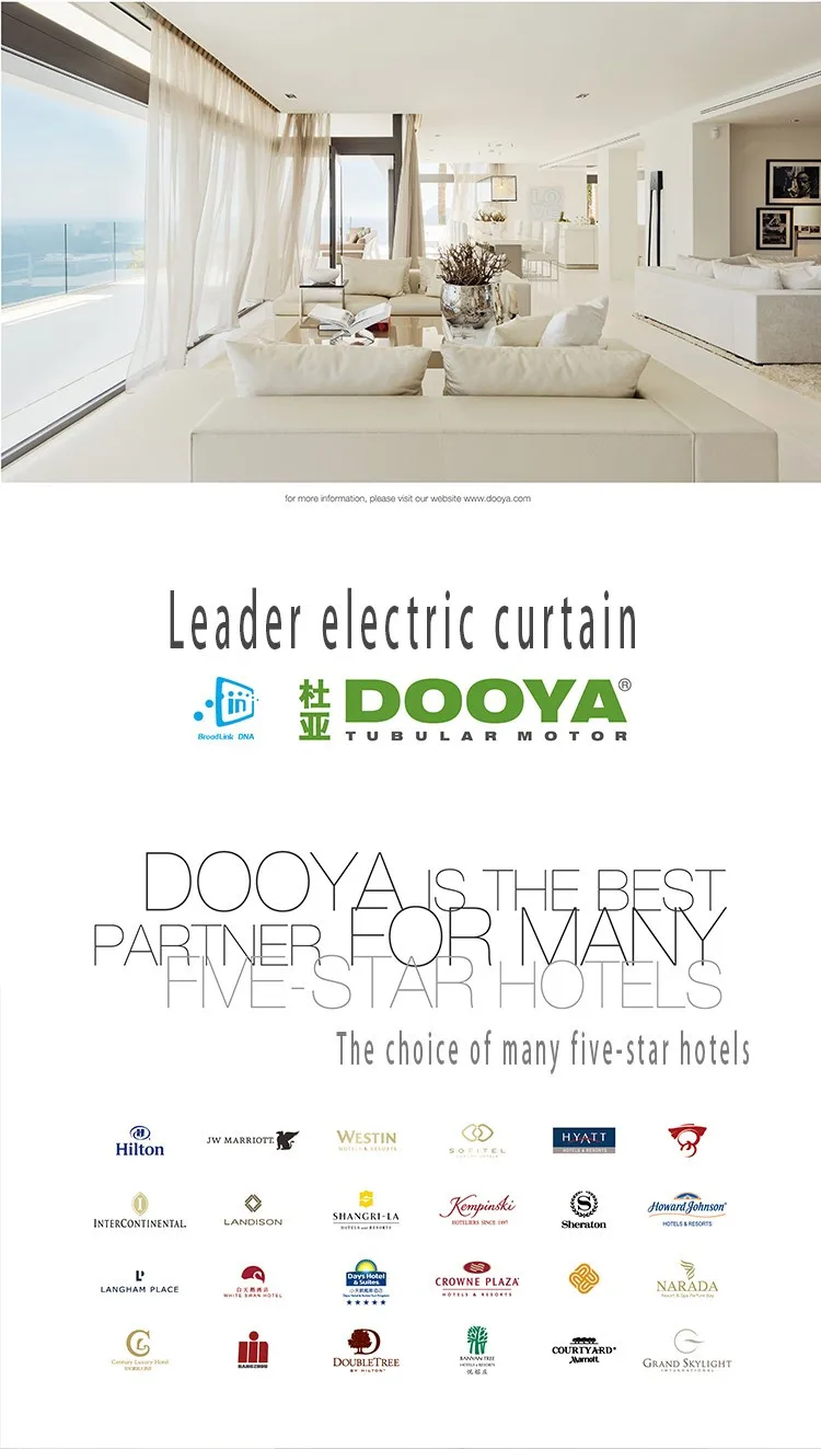 Dooya DT360E электрический занавес мотор, Wifi Пульт дистанционного управления занавес для автомобиля моторизованный занавес рельс для автоматизации умного дома