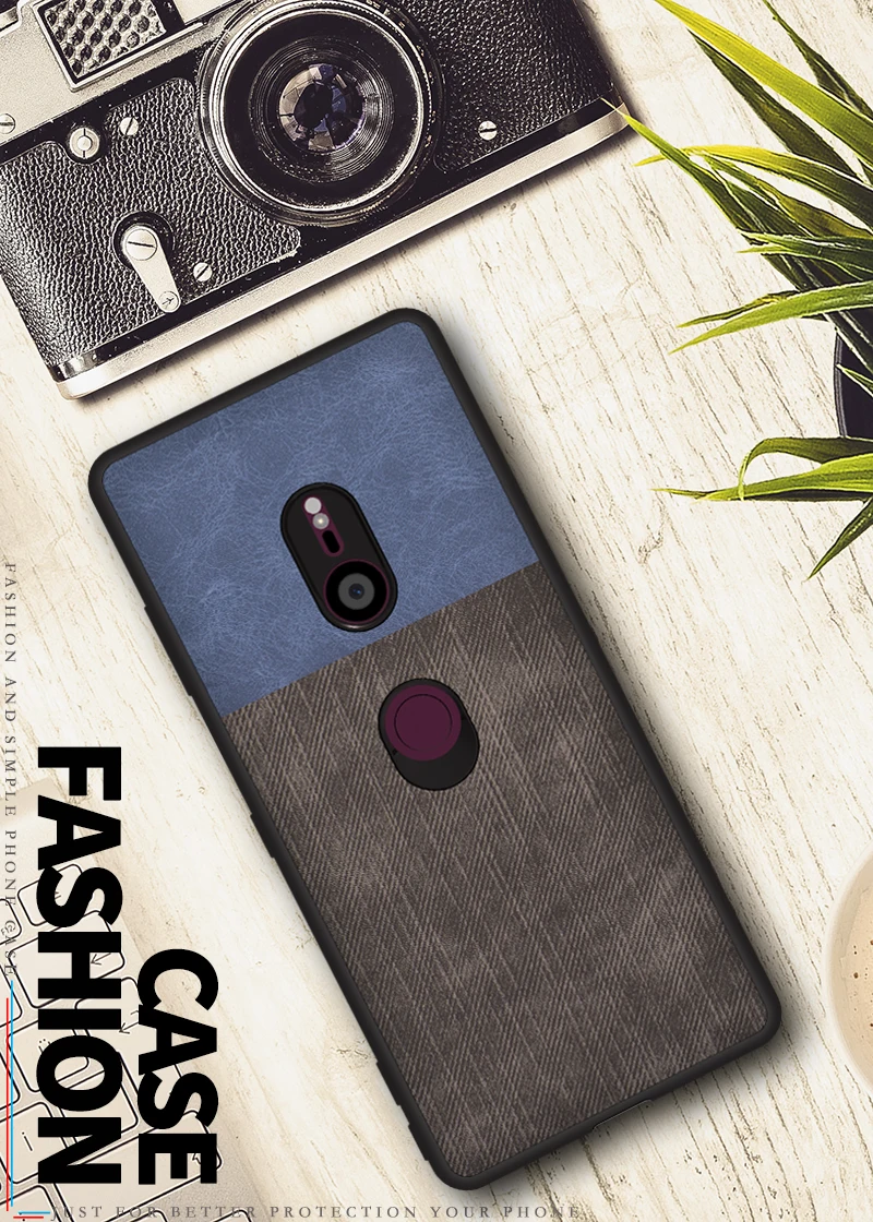 style 04 Для sony Xperia XZ3 чехол Роскошный мягкий силиконовый край+ твердая ткань текстура защитный чехол на заднюю панель для sony XZ3 полный Чехол - Цвет: style 04