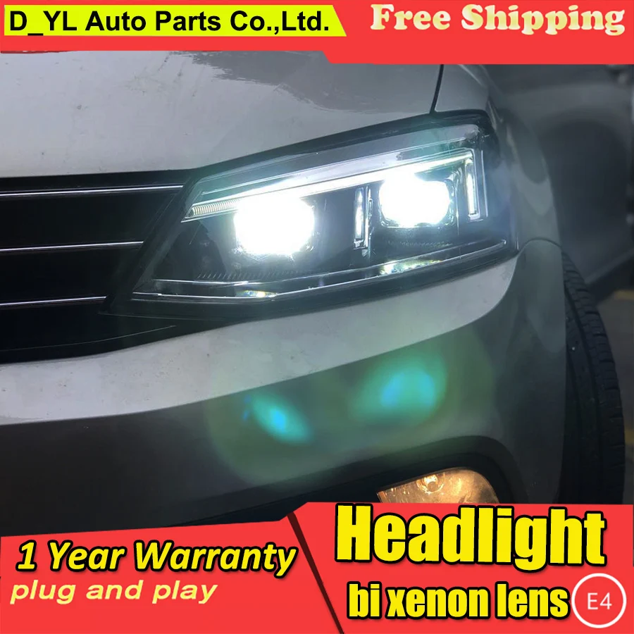 Автомобильный Стайлинг для фары для Volkswagen Jetta 2012- светодиодный налобный фонарь для Jetta светодиодный фонарь дневного света светодиодный DRL биксеноновый HID