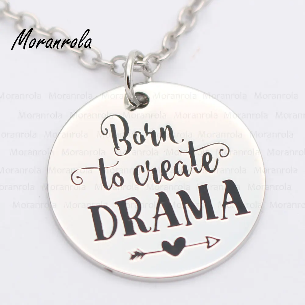 Медное ожерелье Born To Create Drama брелок очаровательные ювелирные изделия ручной