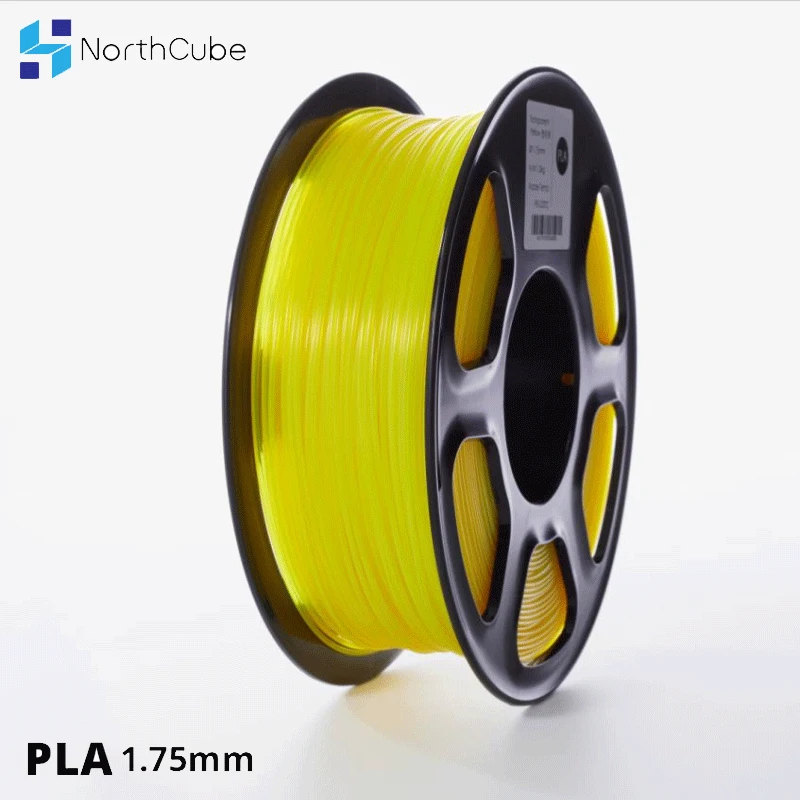 Нить PLA для 3D принтера NORTHCUBE 1 75 мм кг (0 02 фунта) +/ прозрачная желтая|Материалы