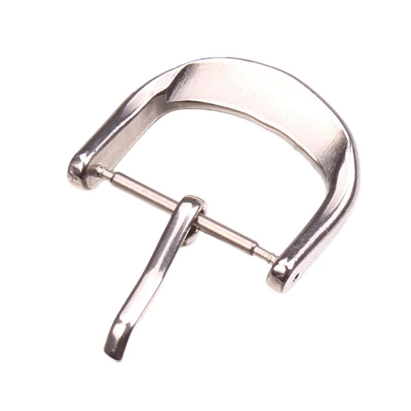 316L Solid Stainless Steel Watch Buckle Silver Gold Polished Watch Band Strap Clasp 12 14 16 18 20 22mm Clock Accessories