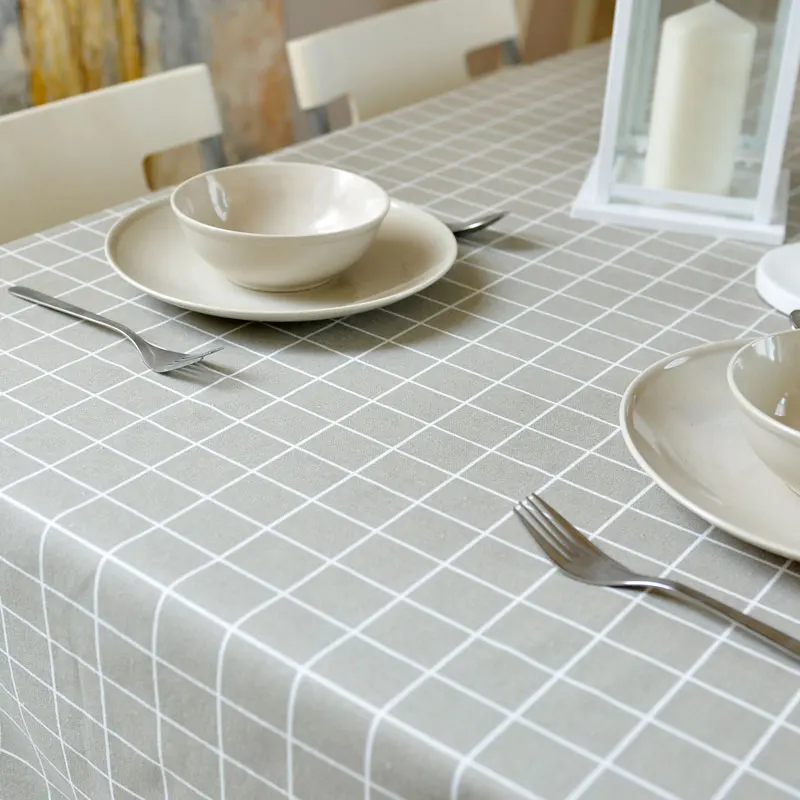 Высококачественная японская Классическая скатерть в клетку для дома отеля