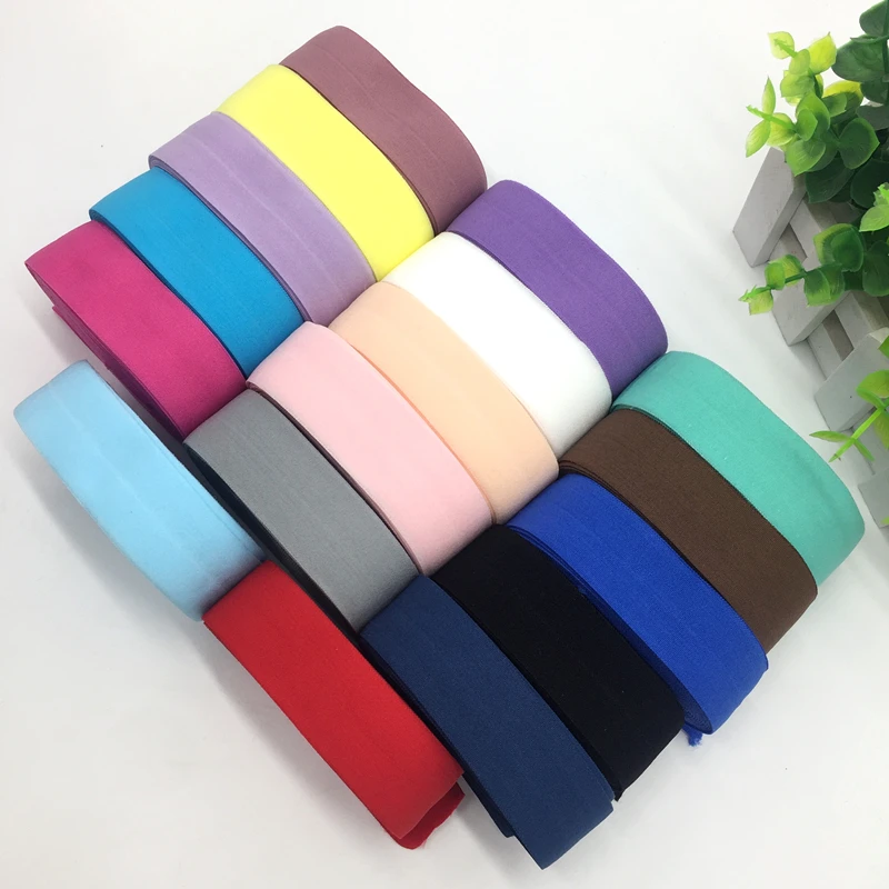 18 Colors 5 Yards 1"(25mm) Elastic Band Multirole Spandex Ribbon Sewing Lace Trim Waist Band Garment Accessory