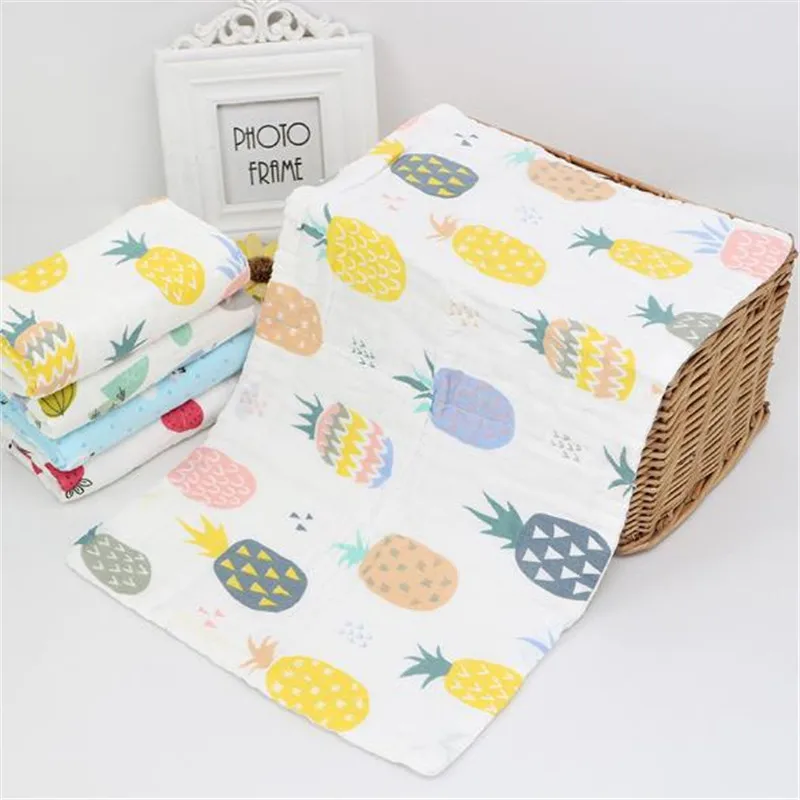 

Полезное милое детское полотенце, 6 слоев марлевой ткани, мягкое полотенце для лица, хлопковое Впитывающее детское банное пляжное полотенце...