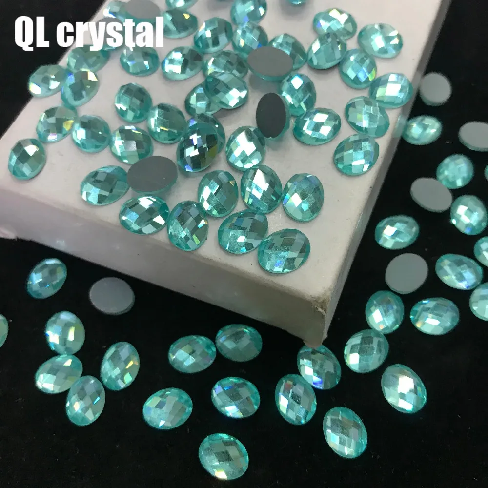 QL Кристалл 10x12 мм кристалл популярная DIY Одежда Обувные сумки клей на плоской