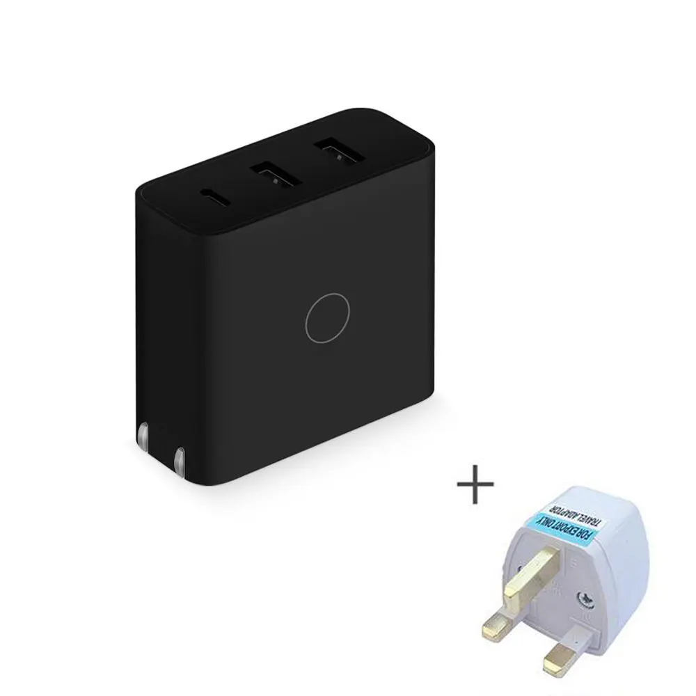 UK 65 Вт портативное USB быстрое зарядное устройство USB зарядное устройство настенное зарядное устройство для мобильного телефона для ZMI iPhone X Pad Mookbook Xiaomi Laptop US EU AU Plug - Тип штекера: UK