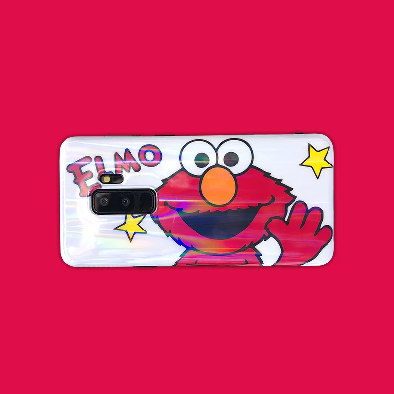 Cute Cartoon Elmo Monsters Cookie Glossy Soft Silicon Cover For Samsung Note9 S7 Edge S8 S9 PLUS Note8 capa coque |