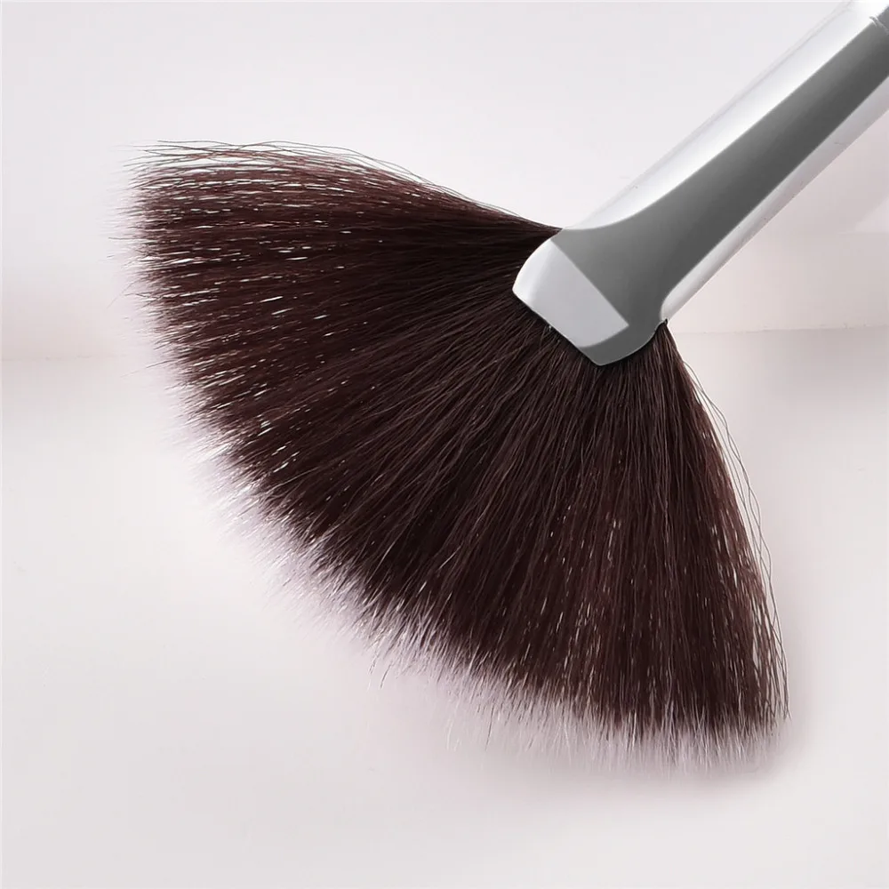 Пудра для основы макияжа Кисть кисть румян зубная щетка овальная Веерная форма