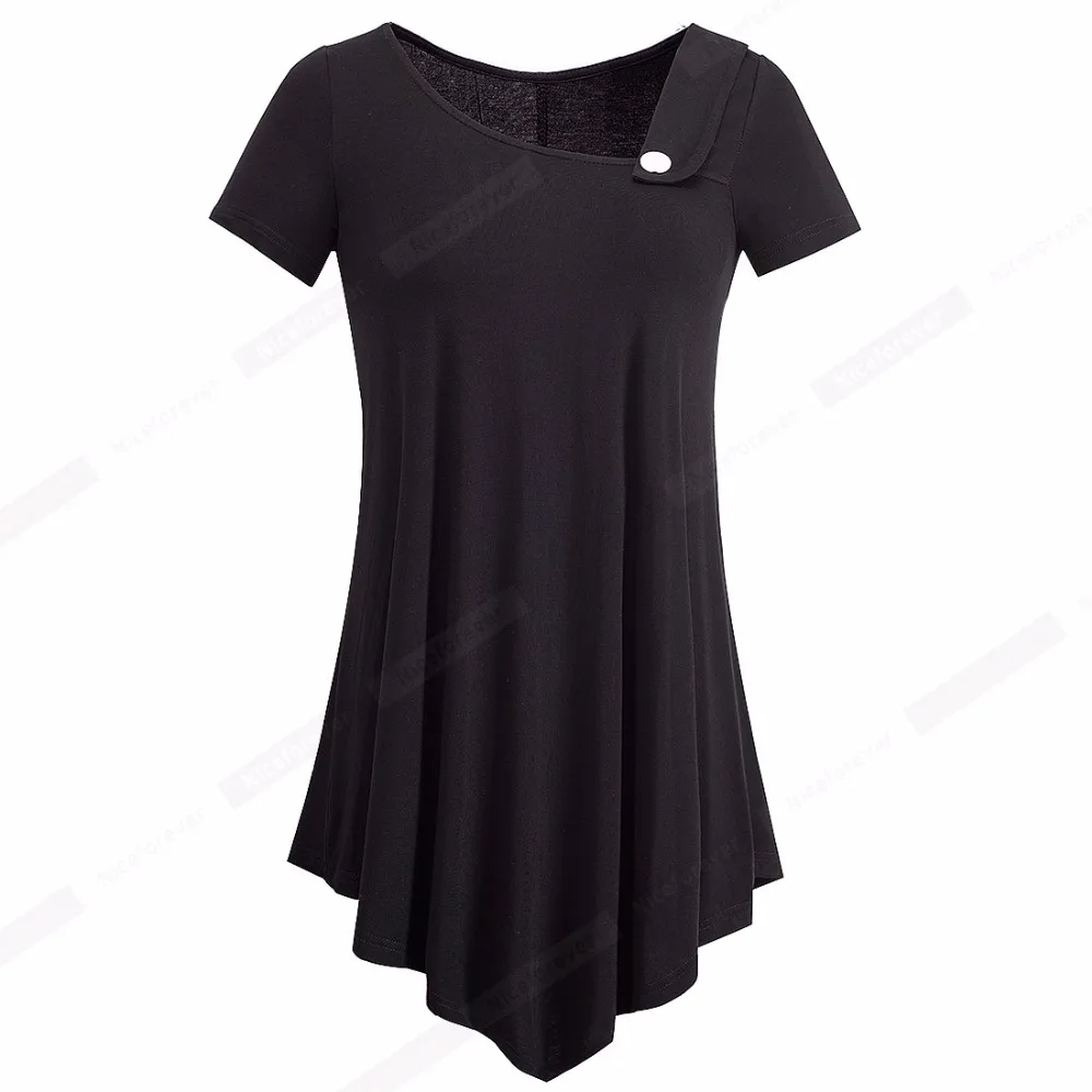 Повседневная летняя свободная футболка с коротким рукавом Женская Базовая