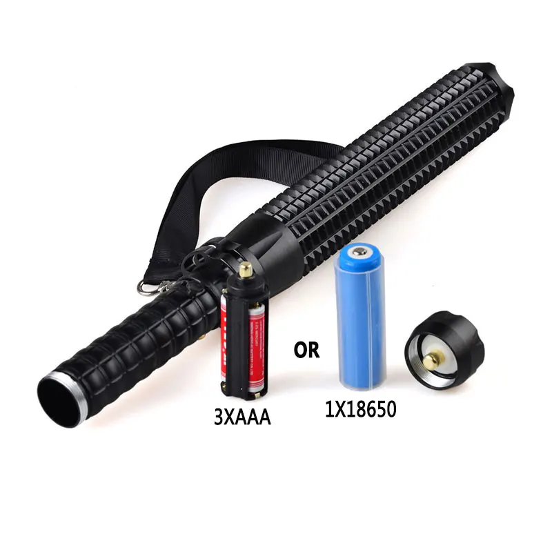 TMWT самообороны расширяемый Torch Light 10 W XML T6 или 5 Q5 полицейский телескопическая