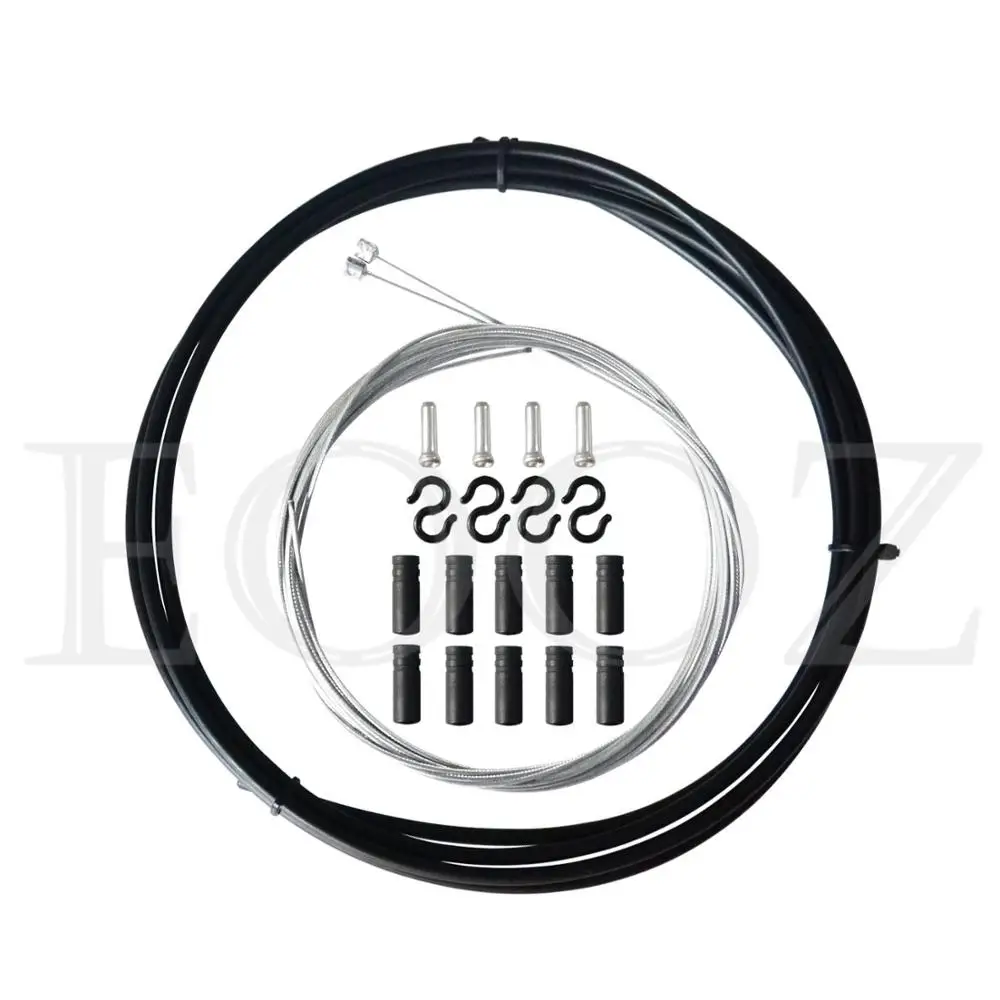 SHIFT CABLE BLACK EOOZ MTB велосипедная трубка тормозной магистрали наборы оцинкованный 5 мм горный тормоз для дорожного велосипеда кабель 4 мм переключения передач переключатель - Цвет: SHIFT CABLE BLACK