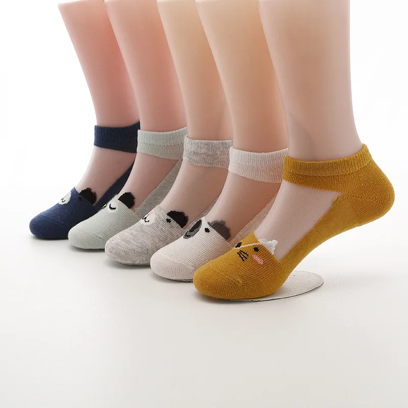 5 пар/лот носки для мальчиков и девочек новые летние хлопковые детские со