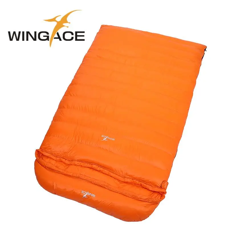 

WINGACE Fill 1000G 2000G 3000G 4000G Goose Down Couple Double Sleeping Bag Camping Outdoor Envelope Adult Winter Sleeping Bags