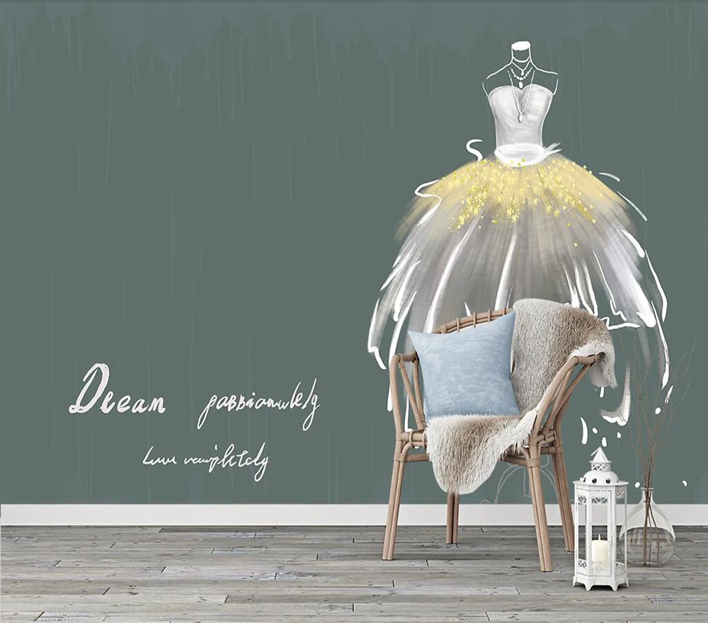 Пользовательские обои ручной росписью свадебный фон стены