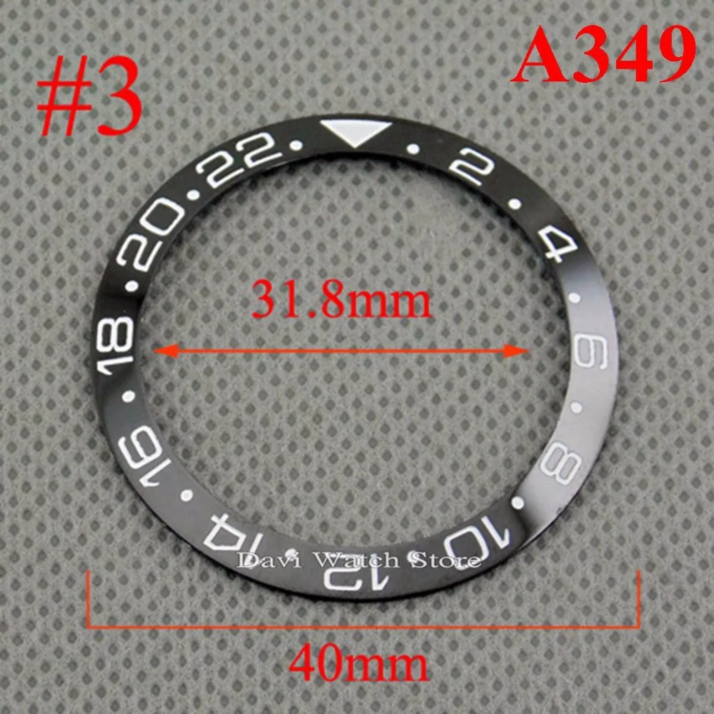 Часы наручные мужские с автоматическим механизмом GMT черные керамические 38/40