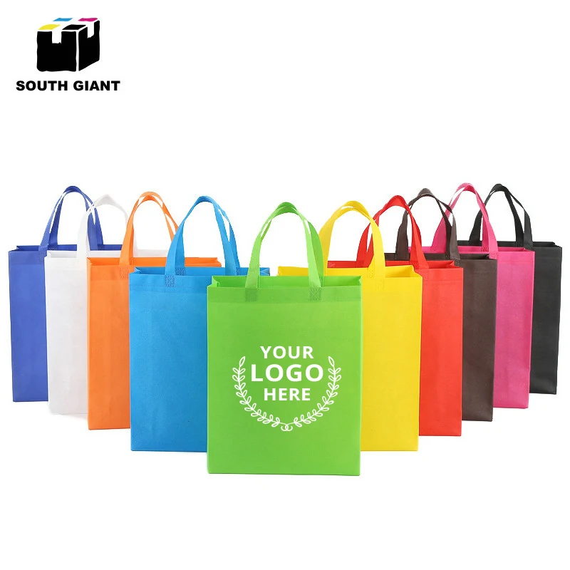

Custom Non woven Nonwoven Shopping Bags Foldable Reusable Shoulder Fabric Eco Friendly Grocery Cloth Bags with Your Own Logo