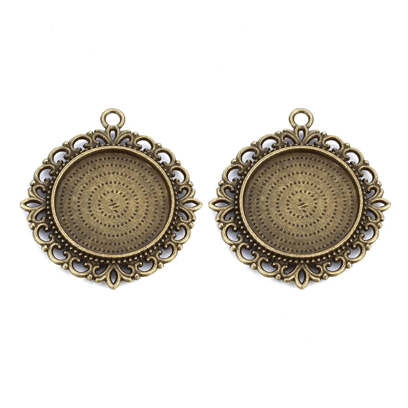 Внутренний диаметр 25 мм двусторонние Пустые Подвески поддон в цветочек базовая