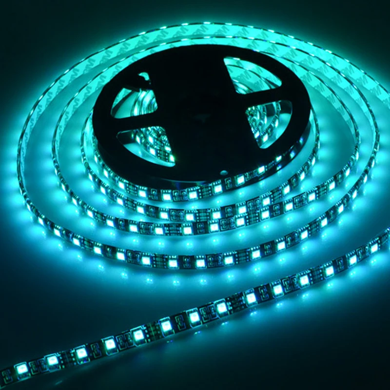5 м черная печатная плата 5050 RGB Светодиодная лента 12 в 300 светодиодов Гибкая полоса струна водонепроницаемая светодиодная лента лампа домашний декоративный свет