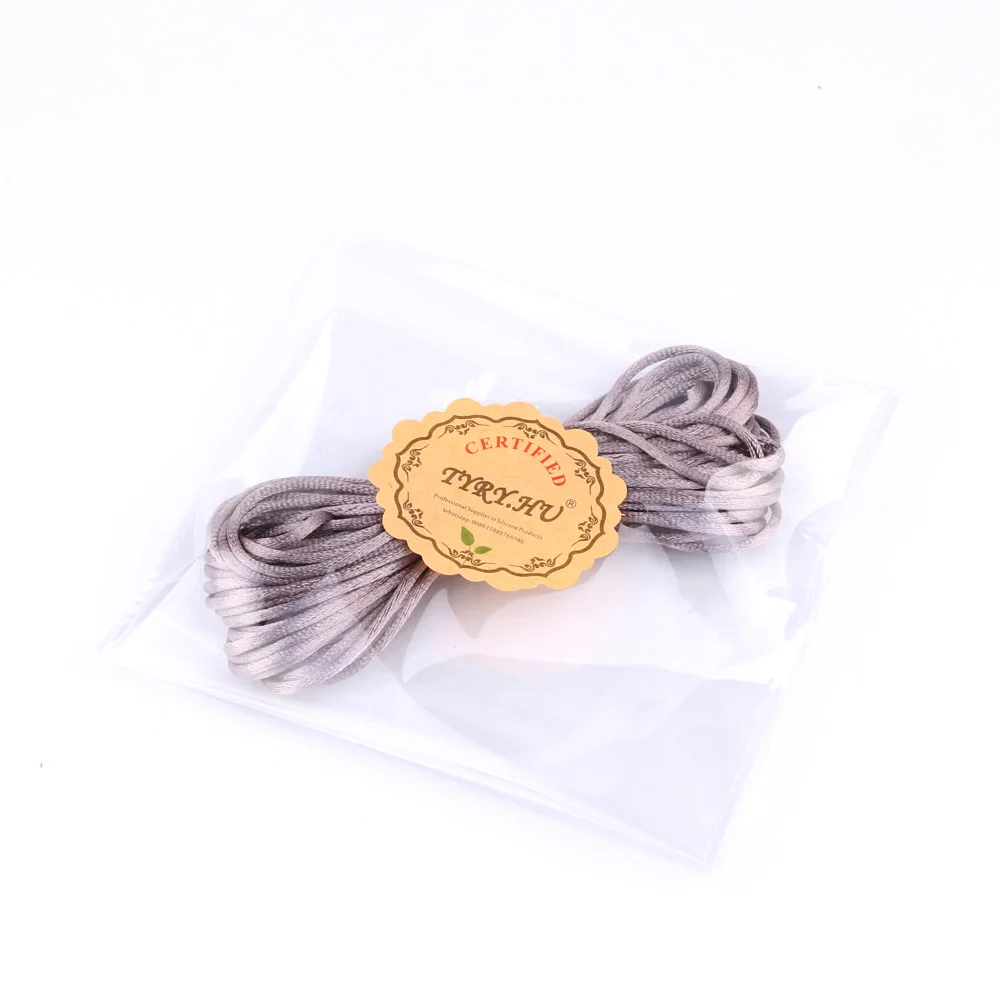 TYRY.HU-accesorios para mordedores de beb&eacute;, cuerda de nailon de 90cm, clip de seguridad de pl&aacute;stico para beb&eacute;, mam&aacute;, fabricaci&oacute;n de joyas, collar de dentici&oacute;n, cord&oacute;n de Rattail-5