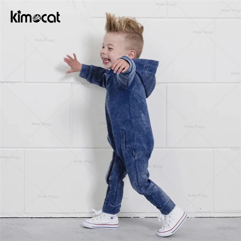 Kimocat Baby Boy Clothes Pasgeboren Kleding Kerst Babykled Cotton Newborn Jumpsuit Hooded Onesie Boys Romper Playsuits |