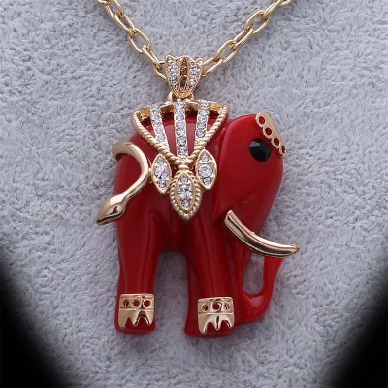 Магия ikery ожерелье с белыми и красными стразами на длинной цепочке изображением