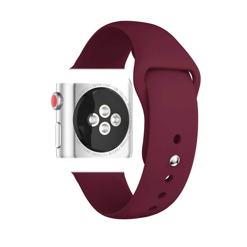 Спортивный силиконовый ремешок для apple watch серии 4/3/2/1, сменный ремешок для наручных часов, ремешок для наручных часов для apple watch 40-44, 42 мм, 38 мм