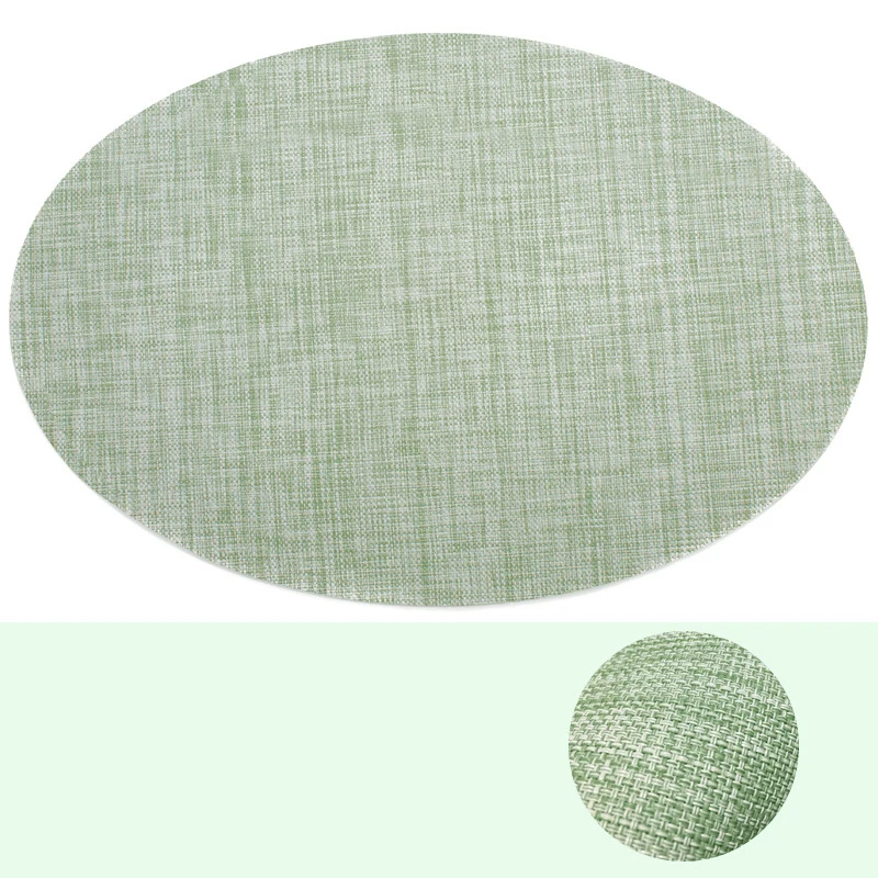 ПВХ овальные салфетки для обеденного стола коврик теплоизоляция Нескользящие