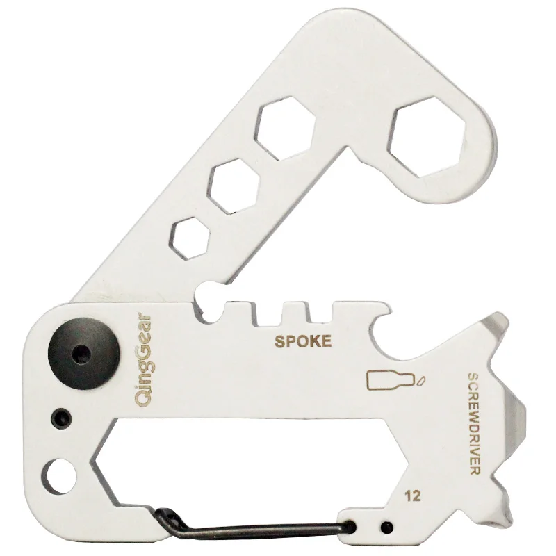 

QingGear Outdoor Multifunction Pocket Bottle Opener Multi Tool Tactical Emergency Survival Kit Cool Gadget EDC Tool Carabiner