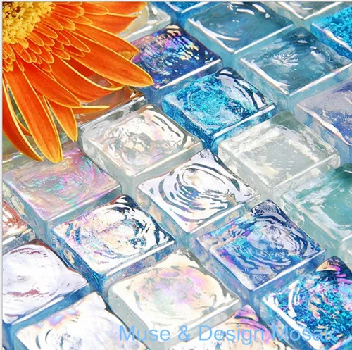 Бесплатная доставка глазурованная мозаичная плитка из хрустального стекла