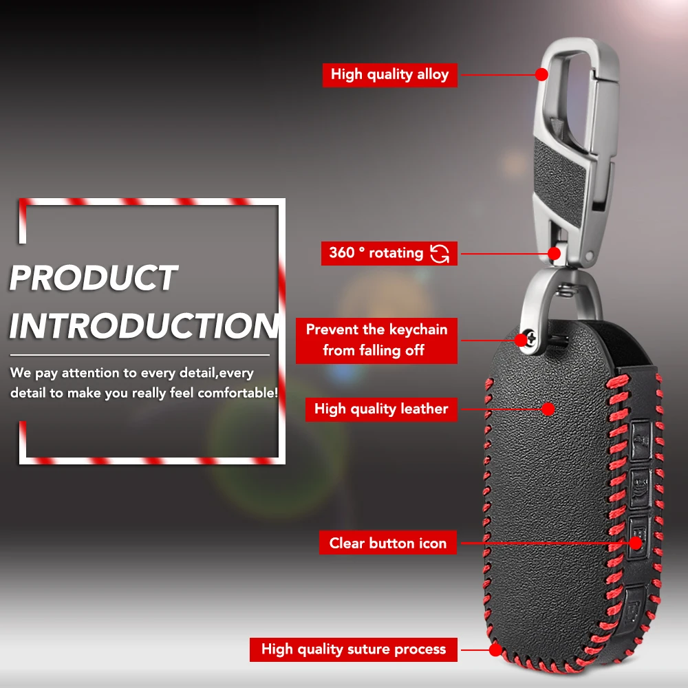 Новый дизайн дистанционный смарт чехол для ключей кожаный брелок Чехол