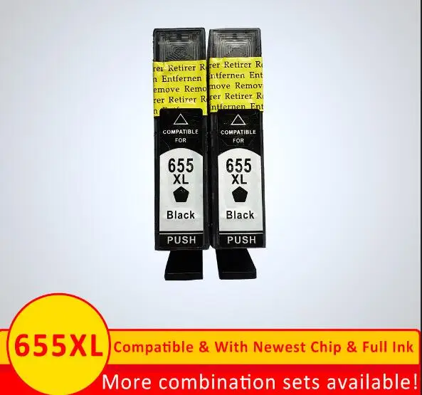 2pcs BK XiangYu для hp 655 для hp 655 для hp 655xl 655xl чернильный картридж для hp Deskjet 3525/4615/4625/5525/6520c принтер - Цвет: 2pcs BK