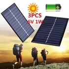 Солнечная панель 1 Вт 6 в DIY для зарядных устройств, мини-светильник для аккумуляторов, питание сотового телефона