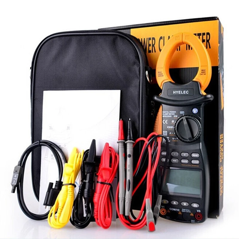 PEAKMETER MS2205 6000 отсчетов истинный RMS зажим измеритель мощности трехфазный