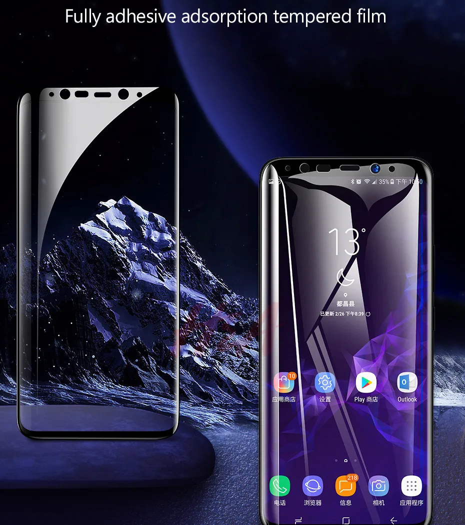 20D полностью изогнутое закаленное стекло для Samsung Galaxy S8 S9 Plus Note 8 9 Защита экрана для Samsung A8 A6 S7 защитная пленка