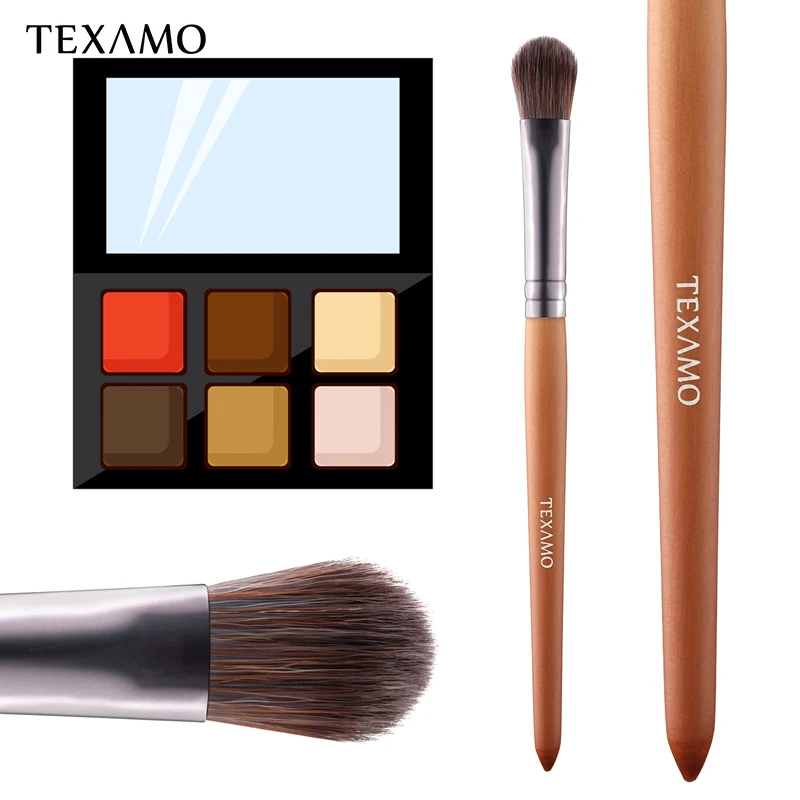 Texamo M4 макияж кисти инструмент женские тени для век щётка с деревянной ручкой