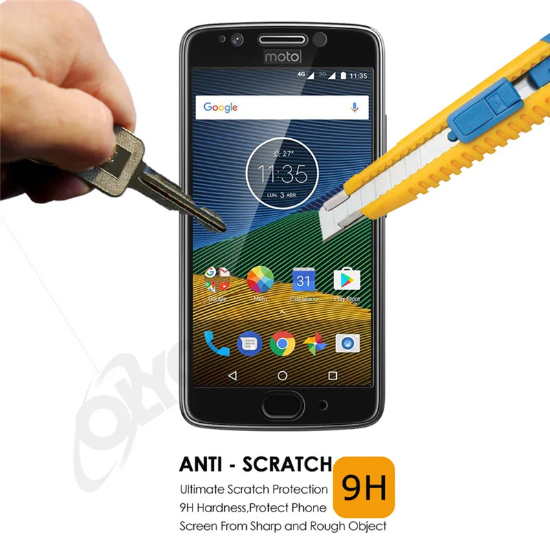 Olycism For Moto G5 Screen Protector Ultra-thin Clear 9H 2.5D Explosion-proof Phone Full Front Film Tempered Glass | Мобильные