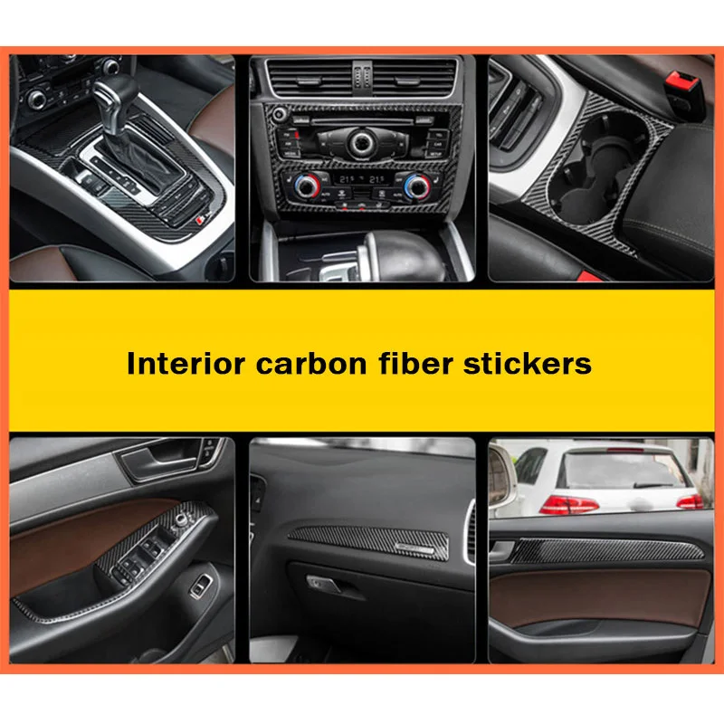 Наклейки на рамку переключателя фар автомобиля из углеродного волокна для Audi A4 B6