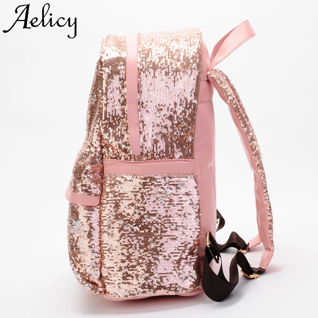 Aelicy женские уличные цветные рюкзаки с короной и блестками для путешествий, Студенческая сумка с клапаном, спортивный Карманный Рюкзак для телефона, школьная посылка